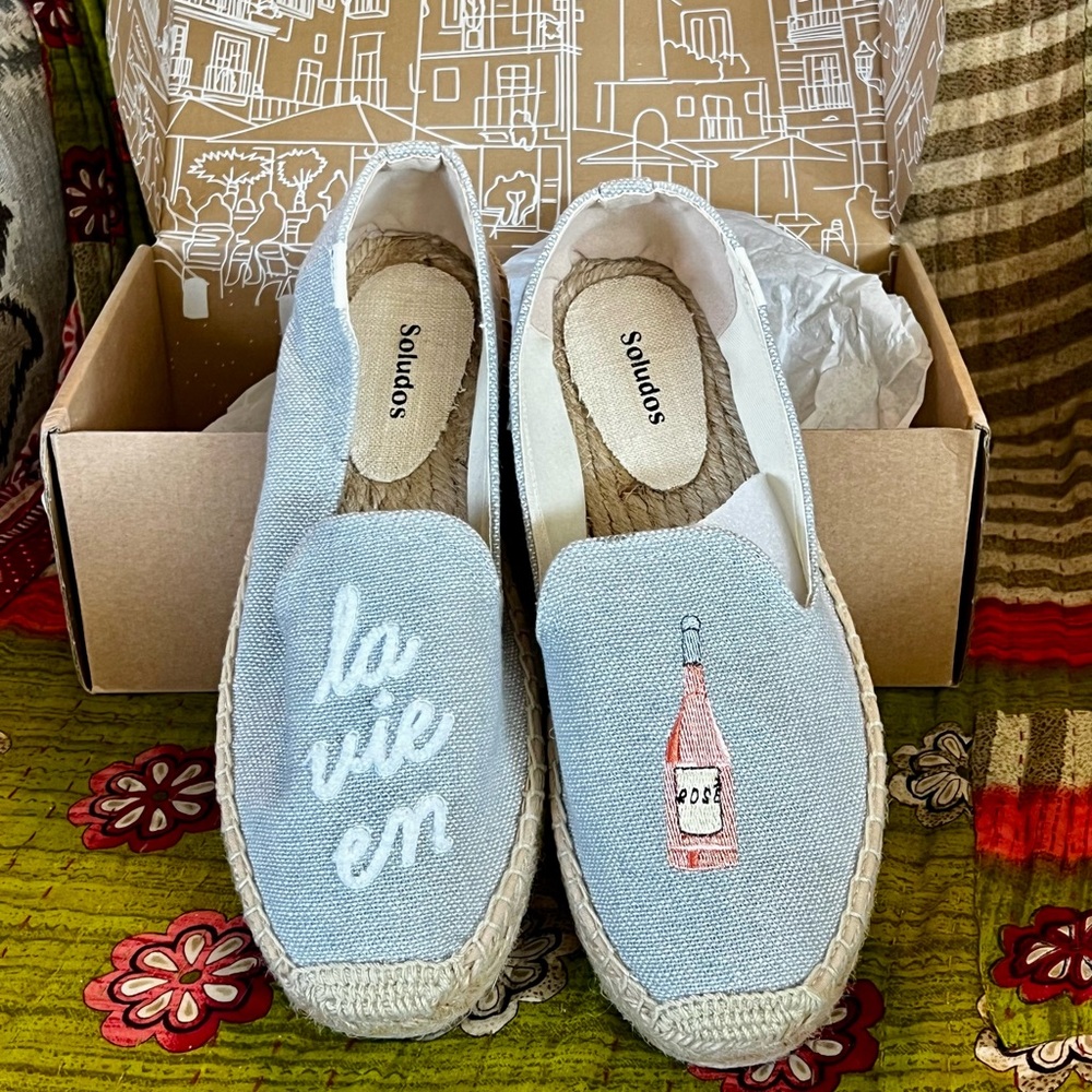 Soludos La Vie En Rose Embroidered Espadrilles